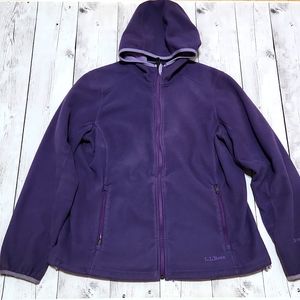 L.L. Bean Womens Medium Regular Purple Zippered Hooded jacket
